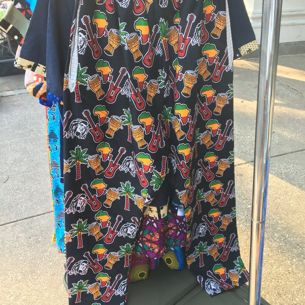 African print pants - new